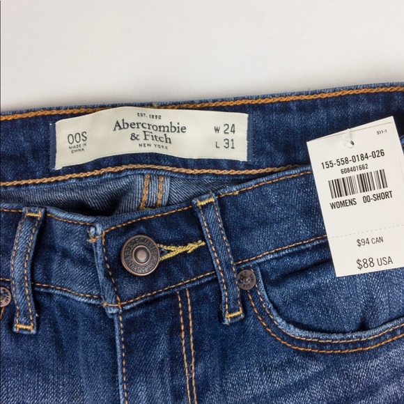 A&F bootcut flare jeans ripped distressed blue - Picture 7 of 8